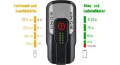 Sigma Aura-80 Mit Akku Für USB-Ladegerät -Fahrrad Zone Sigma Frontleuchte Batterieleuchte LED Akku Aura 80 Lux USB 17800 4016224178001 070 28037c 1