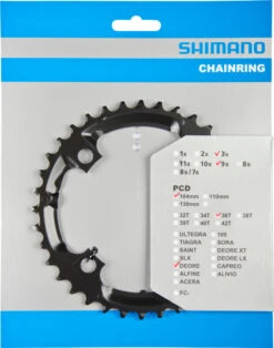 Shimano Deore Ab 2010 36 Zähne U-Type Schwarz Y-1LD98090