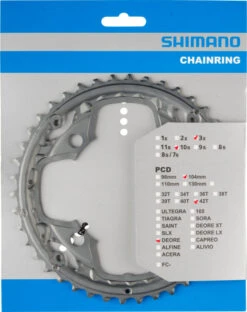 Shimano Deore Ab 2012 4-Arm 10-fach 42 Zähne AE-Type Alu Grau Für Kettenschutz Y-1MZ98030